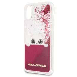 Karl Lagerfeld dėkliukas telefonui iPhone X su blizgučiais
