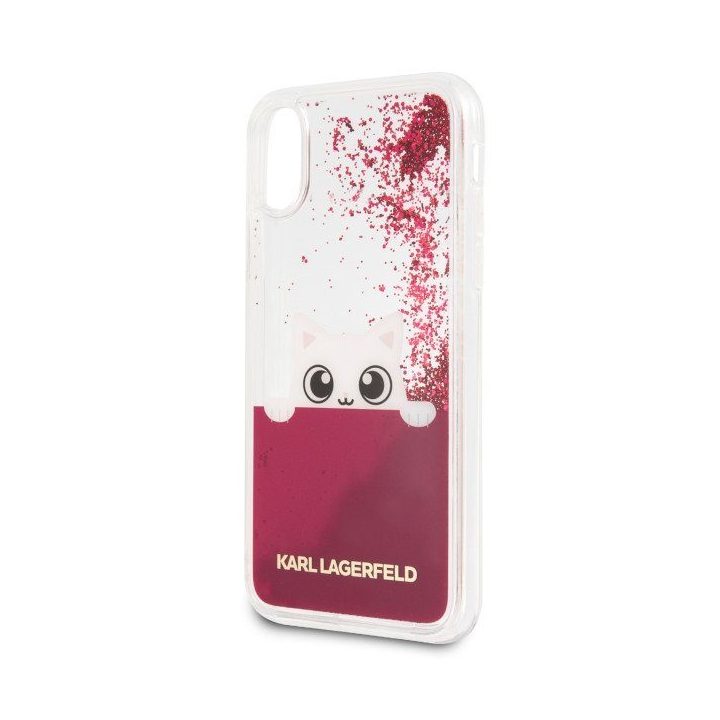 Karl Lagerfeld dėkliukas telefonui iPhone X su blizgučiais