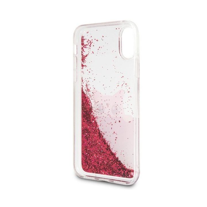 Karl Lagerfeld dėkliukas telefonui iPhone X su blizgučiais
