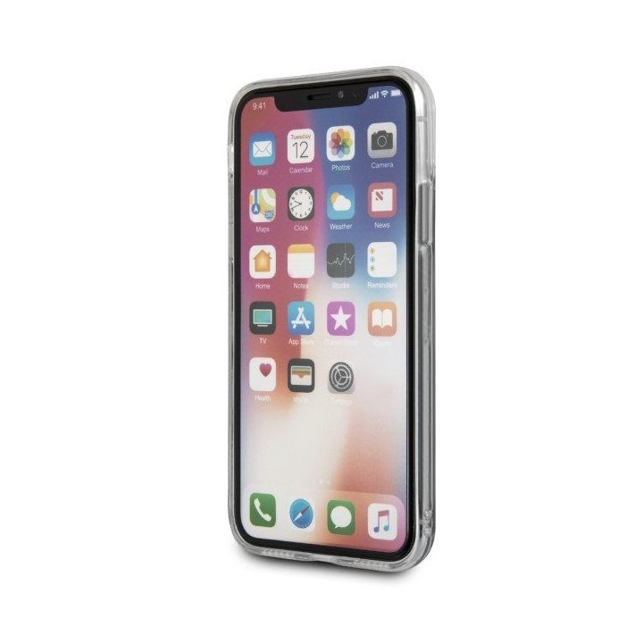 Karl Lagerfeld dėkliukas telefonui iPhone X su blizgučiais