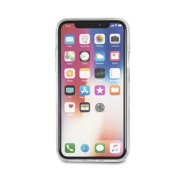 Karl Lagerfeld dėkliukas telefonui iPhone X su blizgučiais