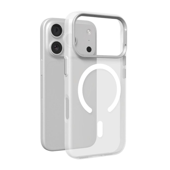 Telefono dėklas Puro Lightfeel iPhone 17 Pro, MagSafe, skaidrus ir baltas
