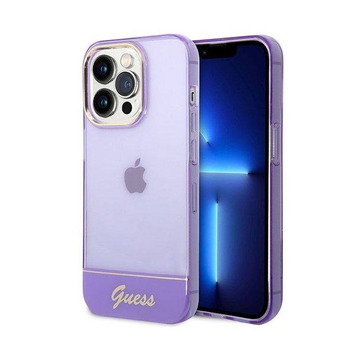 Permatomas telefono dėklas Guess Translucent iPhone 14 Pro Max