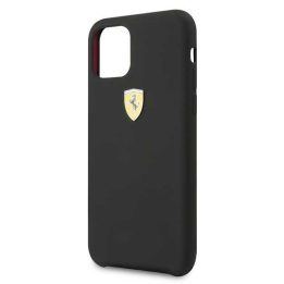Ferrari Silicone silikoninis telefono dėklas iPhone 11 Pro Max, juodas