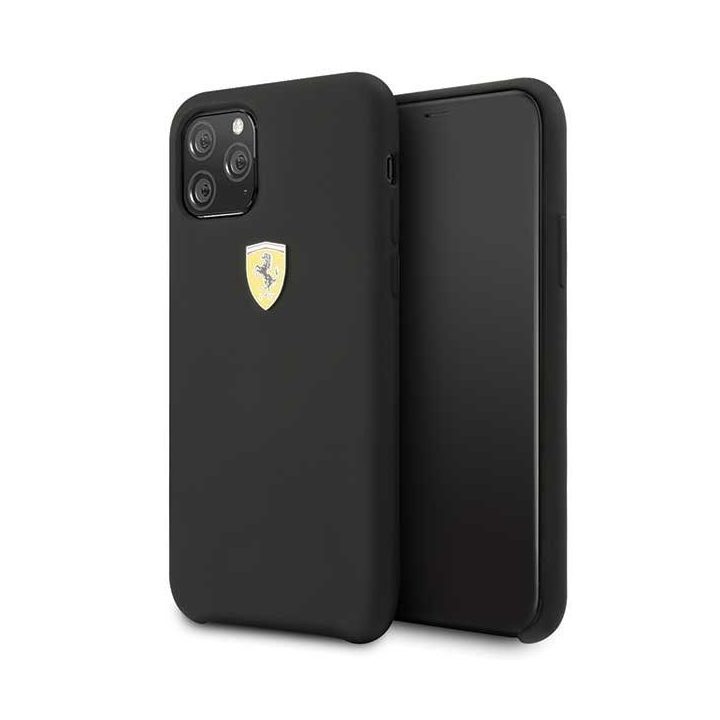Ferrari Silicone silikoninis telefono dėklas iPhone 11 Pro Max, juodas