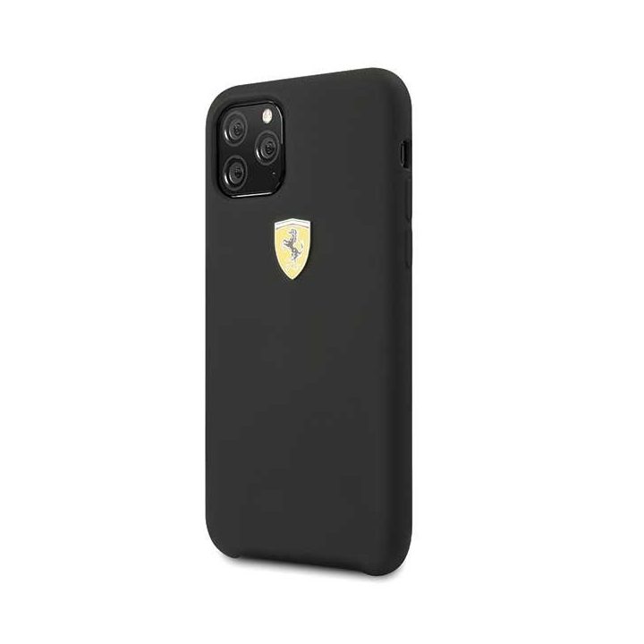 Ferrari Silicone silikoninis telefono dėklas iPhone 11 Pro Max, juodas