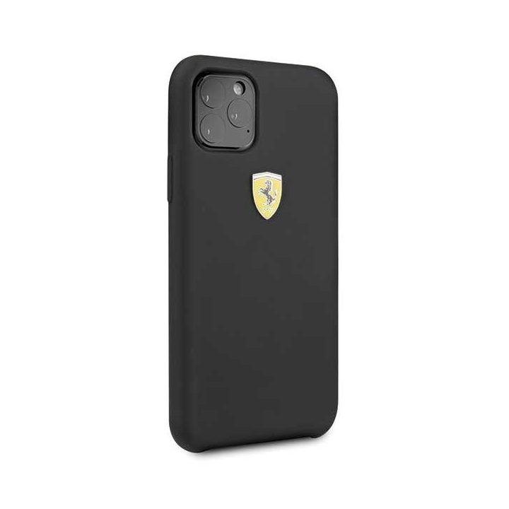 Ferrari Silicone silikoninis telefono dėklas iPhone 11 Pro Max, juodas