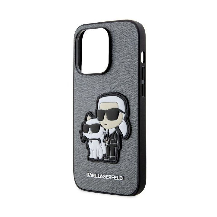 Karl Lagerfeld Saffiano Karl & Choupette telefono dėklas iPhone 14 Pro 6,1"