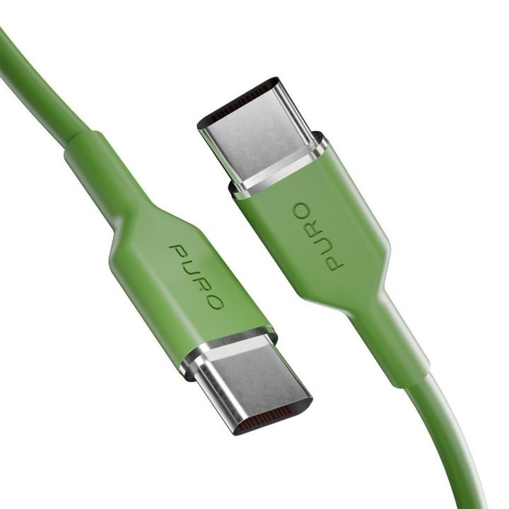 USB-C–USB-C laidas Puro Icon 60 W, 1,5 m, žalias
