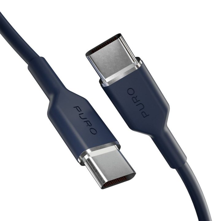 Puro Icon 60W USB-C–USB-C laidas 1,5 m, tamsiai mėlynas