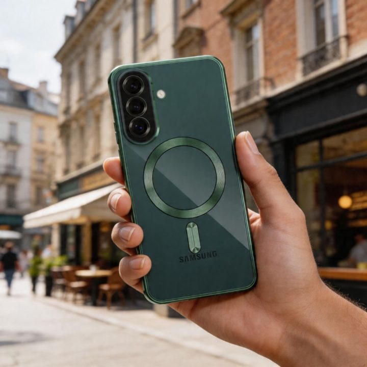 Tech-Protect MagFlex MagSafe telefono dėklas Samsung Galaxy A37 5G, žalias