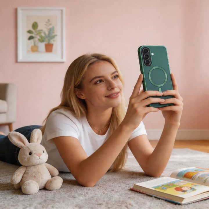 Tech-Protect MagFlex MagSafe telefono dėklas Samsung Galaxy A37 5G, žalias