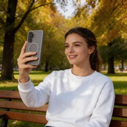 Tech-Protect Magmat MagSafe dėklas Samsung Galaxy A57 5G, matinė pilka