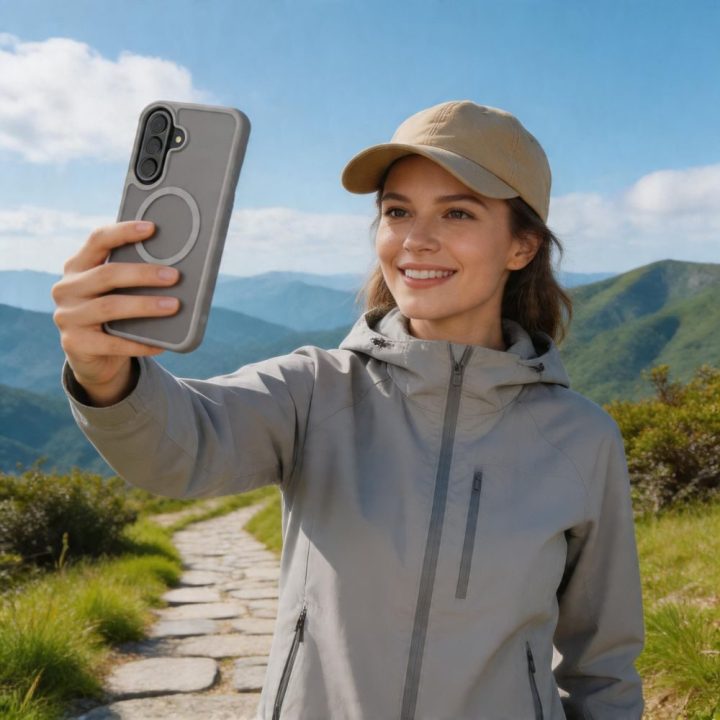 Tech-Protect Magmat MagSafe dėklas Samsung Galaxy A57 5G, matinė pilka