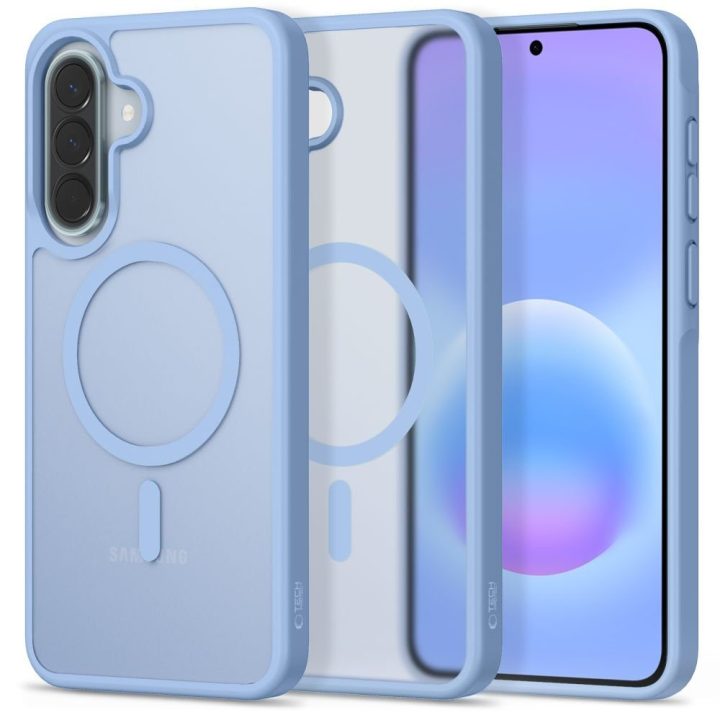 Telefono dėklas Tech-Protect Magmat MagSafe Samsung Galaxy A57 5G, matinės mėlynos spalvos