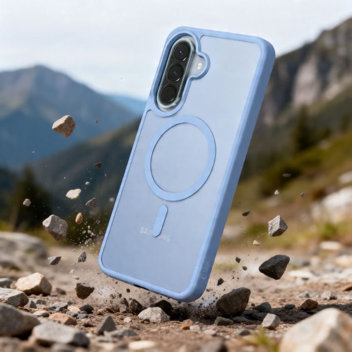 Telefono dėklas Tech-Protect Magmat MagSafe Samsung Galaxy A57 5G, matinės mėlynos spalvos