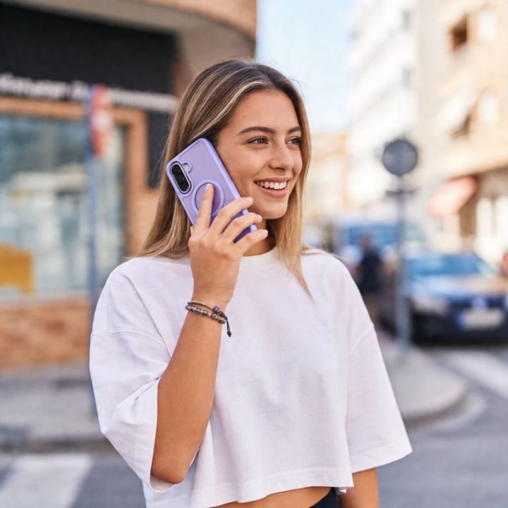 Tech-Protect Magmat MagSafe telefono dėklas Samsung Galaxy A57 5G, matinis alyvinis
