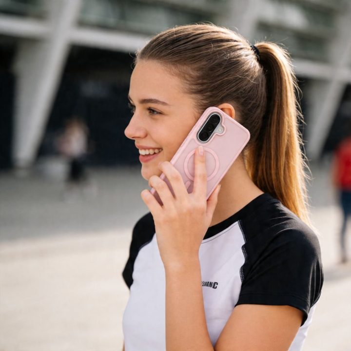 Tech-Protect Magmat MagSafe telefono dėklas Samsung Galaxy A36 / A56 / A37 5G, matinė rožinė