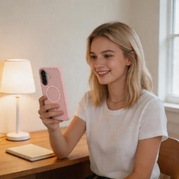 Tech-Protect Magmat MagSafe telefono dėklas Samsung Galaxy A36 / A56 / A37 5G, matinė rožinė