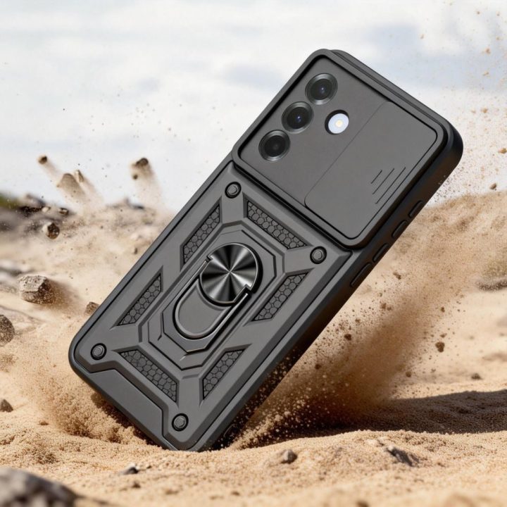 Tech-Protect CamShield Pro telefono dėklas Samsung Galaxy A27 5G – juodas