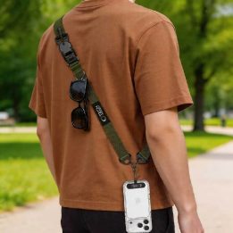 Telefono dirželis per petį Tech-Protect C9S Rope, žalias