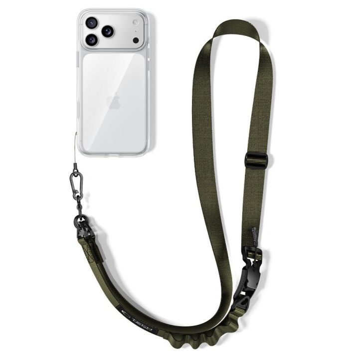 Telefono dirželis per petį Tech-Protect C9S Rope, žalias