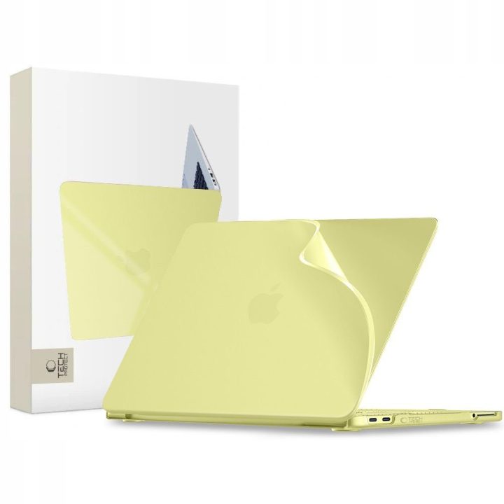 Tech-Protect Softshell dėklas MacBook Neo 13 2026, matinis geltonas