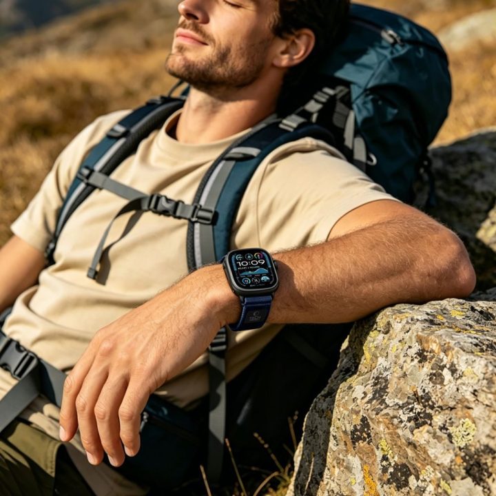 Tech-Protect Nylon Elite „Apple Watch“ dirželis, tamsiai mėlynas