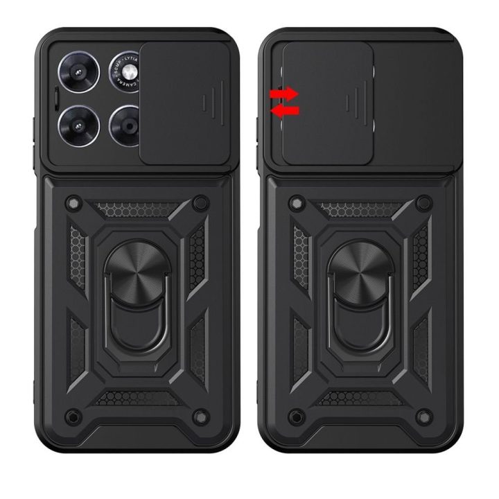 Telefono dėklas Tech-Protect CamShield Pro Motorola Moto G57 Power / G67 Power, juodas