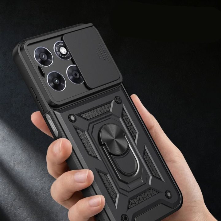 Telefono dėklas Tech-Protect CamShield Pro Motorola Moto G57 Power / G67 Power, juodas