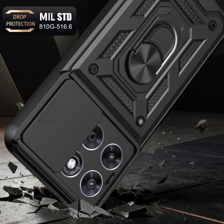 Telefono dėklas Tech-Protect CamShield Pro Motorola Moto G57 Power / G67 Power, juodas