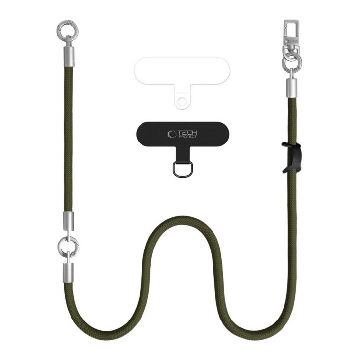 Telefono dirželis Tech-Protect C10S Rope, žalias