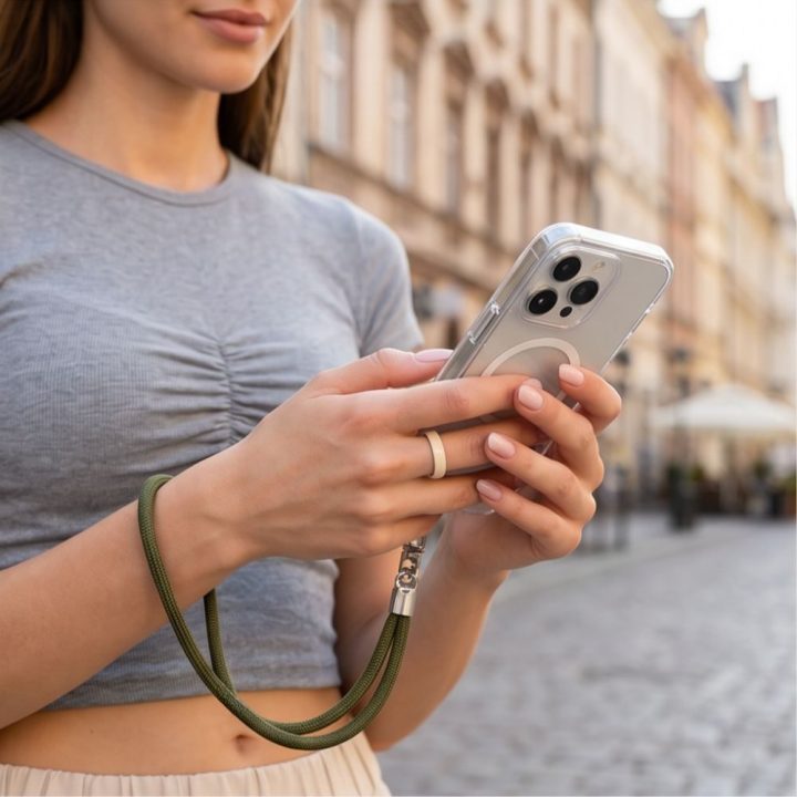 Telefono dirželis Tech-Protect C10S Rope, žalias