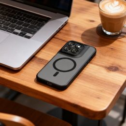 Tech-Protect Magmat MagSafe telefono dėklas Motorola Moto G67 / G77, matinės juodos spalvos