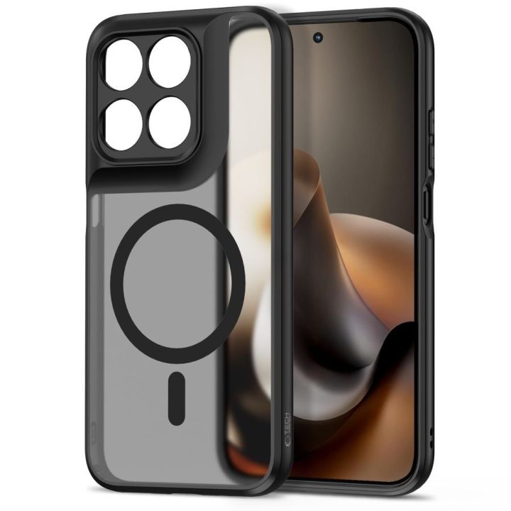 Tech-Protect Magmat MagSafe telefono dėklas Motorola Moto G67 / G77, matinės juodos spalvos