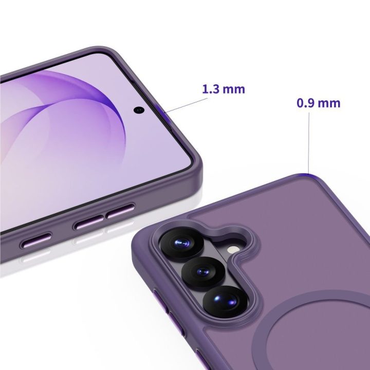 Tech-Protect Magmat MagSafe telefono dėklas Samsung Galaxy S26 – matinė purpurinė