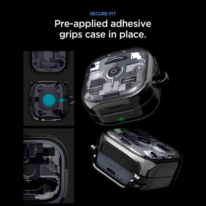 Spigen Ultra Hybrid Zero One dėklas Samsung Galaxy Buds 4 / 4 Pro, juodas