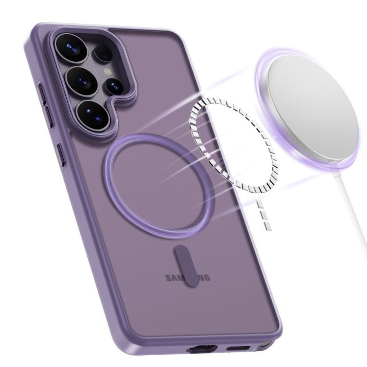 Tech-Protect Magmat MagSafe telefono dėklas Samsung Galaxy S26 Ultra, matinė violetinė
