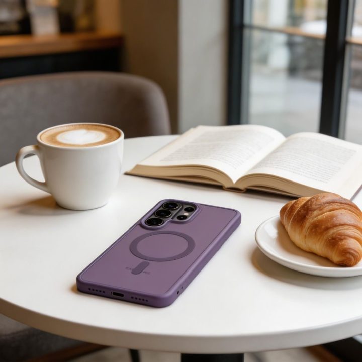 Tech-Protect Magmat MagSafe telefono dėklas Samsung Galaxy S26 Ultra, matinė violetinė