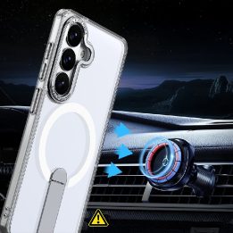 Telefono dėklas Samsung Galaxy A57 su laikikliu, MagSafe, skaidrus