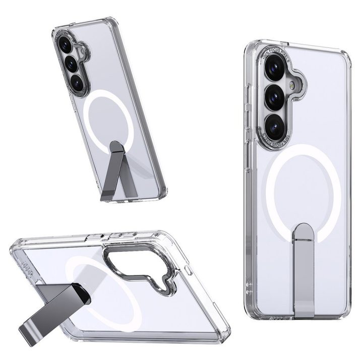 Telefono dėklas Samsung Galaxy A57 su laikikliu, MagSafe, skaidrus