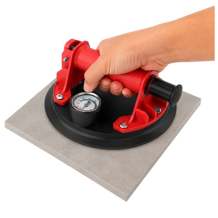 Vakuuminis siurbtukas plytelėms ir stiklui su manometru, 20 cm