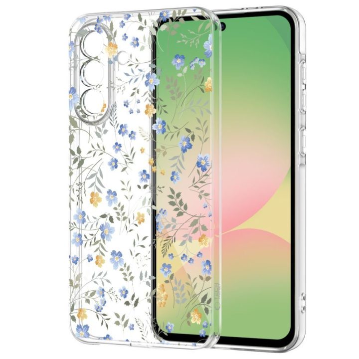 Tech-Protect FlexAir dėklas Samsung Galaxy A27 5G – skaidrus su gėlių raštu