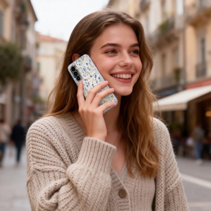 Tech-Protect FlexAir dėklas Samsung Galaxy A27 5G – skaidrus su gėlių raštu