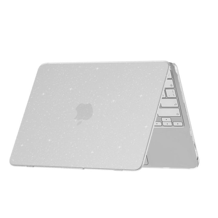 Tech-Protect SmartShell dėklas MacBook Neo 13 2026, skaidrus su blizgučiais