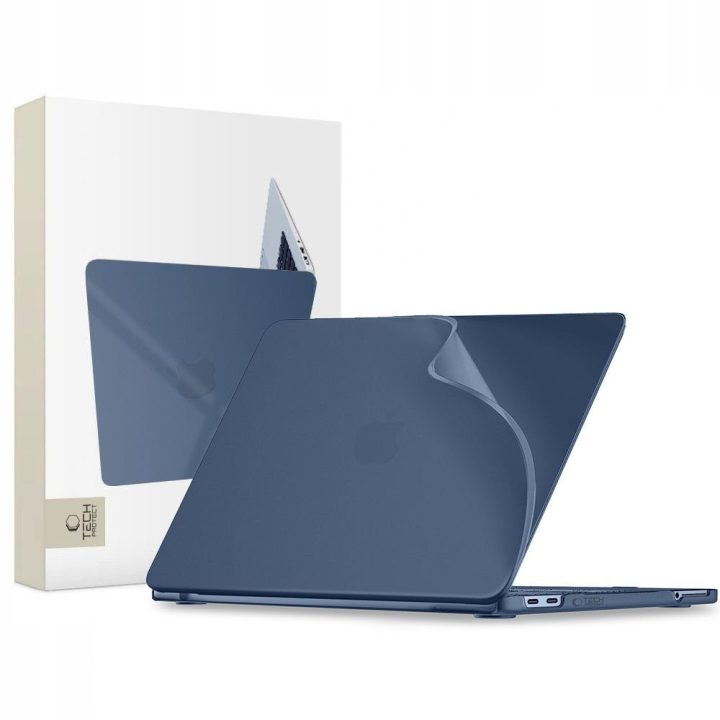 Tech-Protect Softshell dėklas MacBook Neo 13" 2026, tamsiai mėlynas