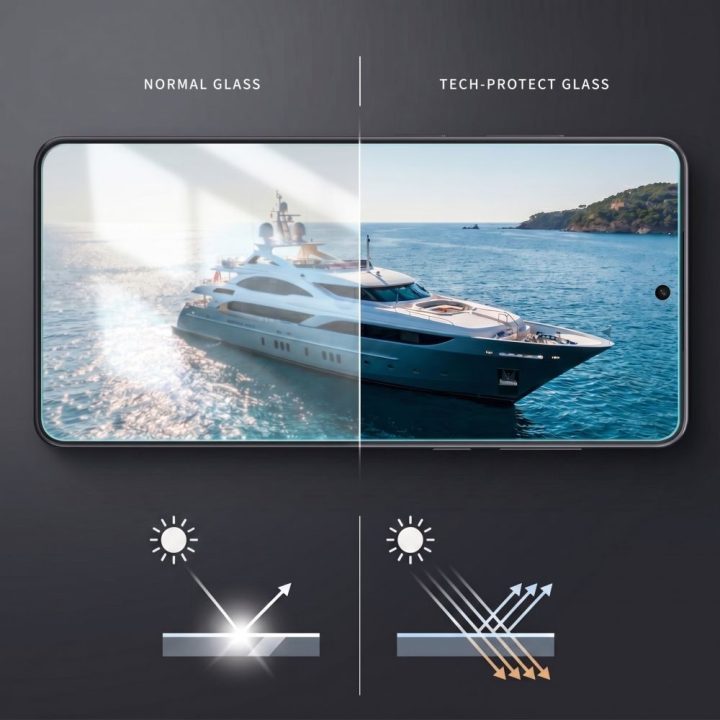Tech-Protect Quick Set AR+ antiatspindinis grūdintas stiklas Samsung Galaxy S26, juodas