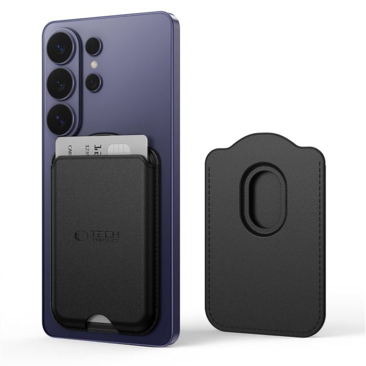 Magnetinė kortelių piniginė telefonui Tech-Protect CH02 MagWallet, juoda