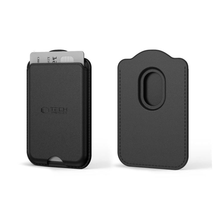 Magnetinė kortelių piniginė telefonui Tech-Protect CH02 MagWallet, juoda