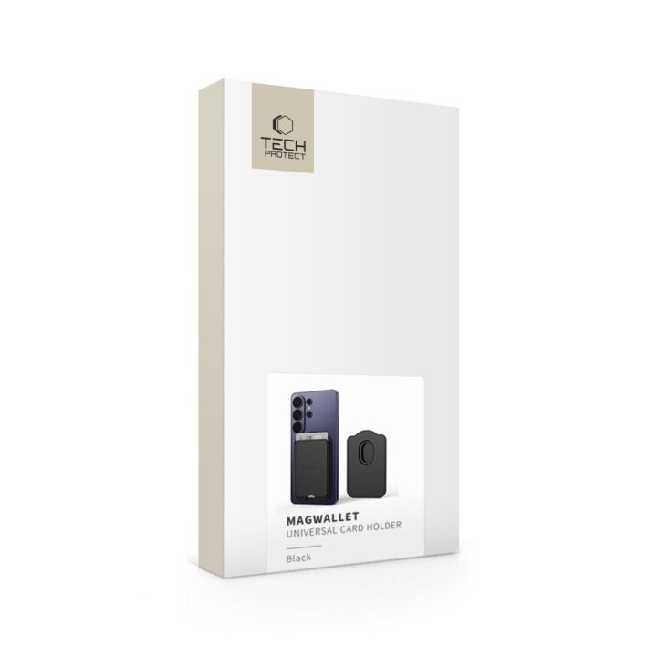 Magnetinė kortelių piniginė telefonui Tech-Protect CH02 MagWallet, juoda